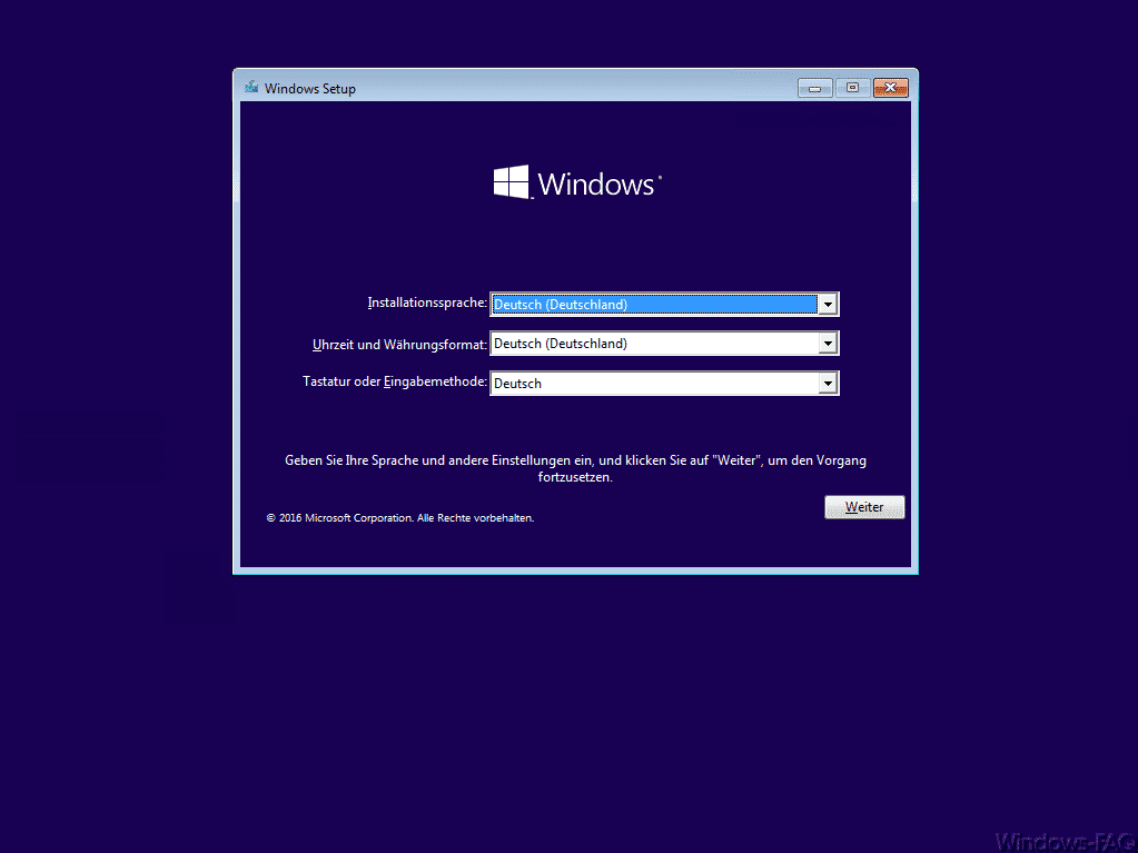 Windows 10 Setup