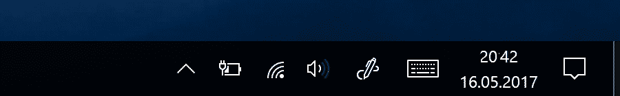 Windows 10 Taskleiste incl. Datum und Uhrzeit