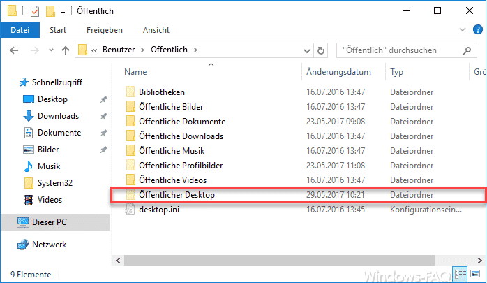 Öffentlicher Desktop