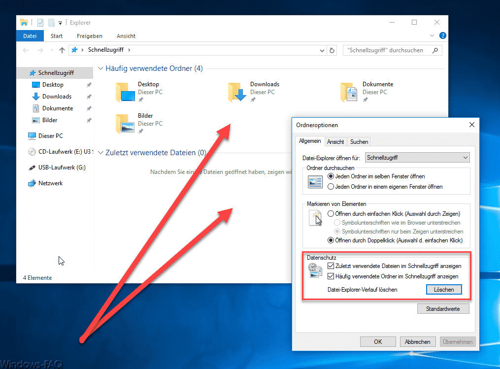 Datei Explorer Verlauf löschen