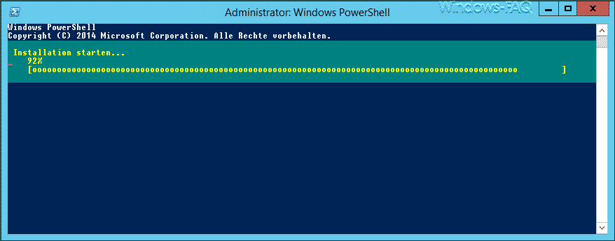PowerShell Installation starten