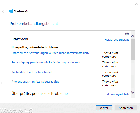 Windows 10 Startmenü Übersicht