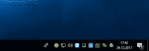 Windows Taskleistesymbole eingeblendet