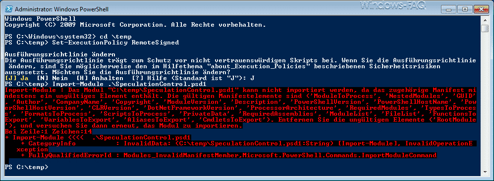SpeculationControl für Meltdown/Spectre unter Windows 7 ausführen