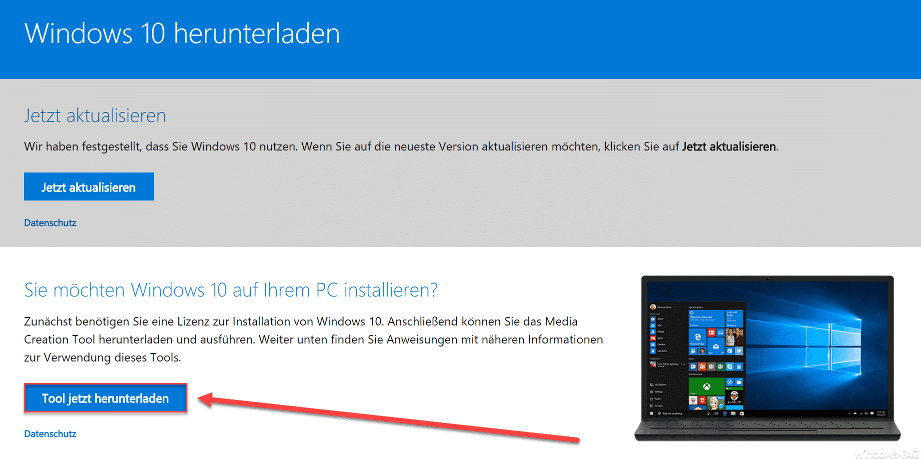 Media Creation Tool jetzt herunterladen