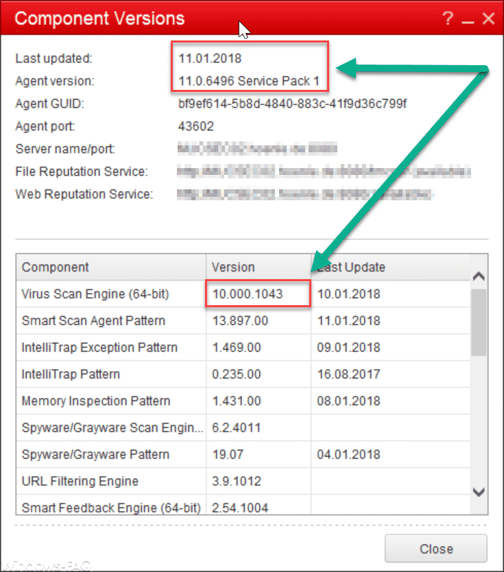 TrendMicro OfficeScan Upgrade auf Version 11.0.6496 SP1 für das Fall Creators Update