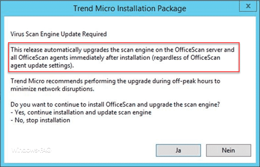 Virus Scan Engine Update Required