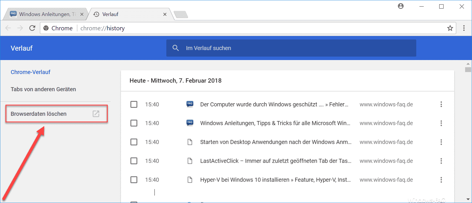 Chrome History