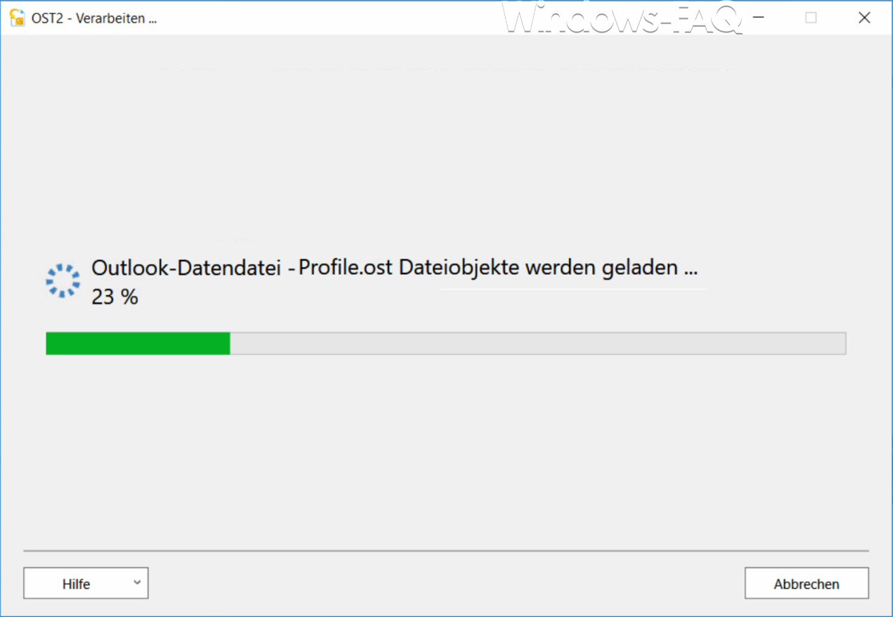 OST2 Outlook Datendatei - Dateiobjekte werden geladen ...