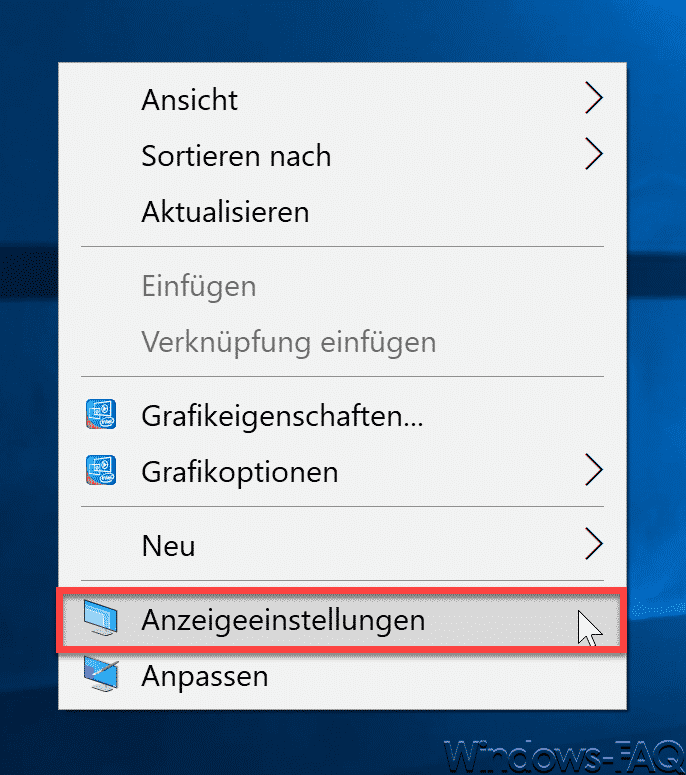 Anzeigeeinstellungen Windows 10