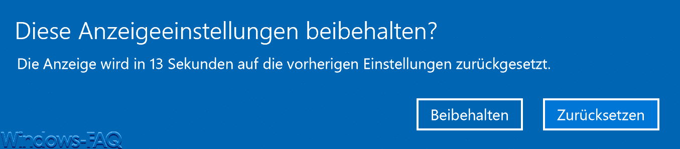 Diese Anzeigeeinstellungen beibehalten