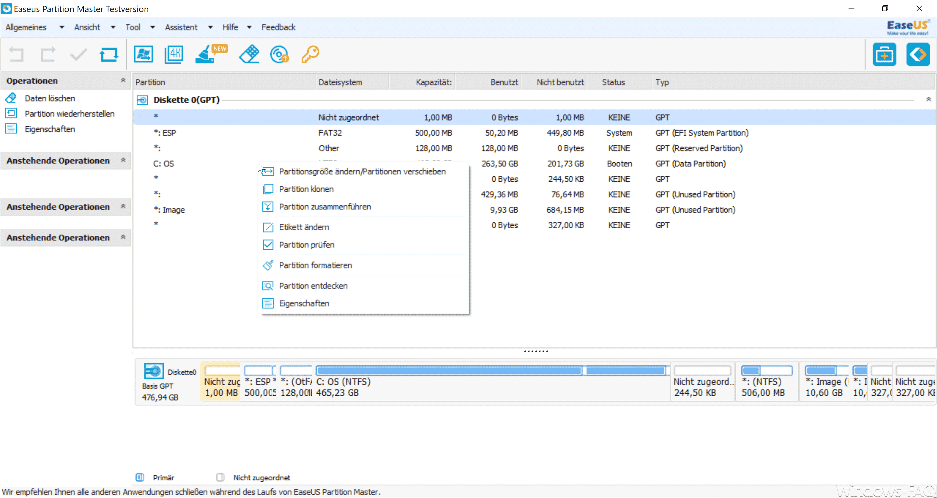 EaseUS Partition Master 12.9 Features