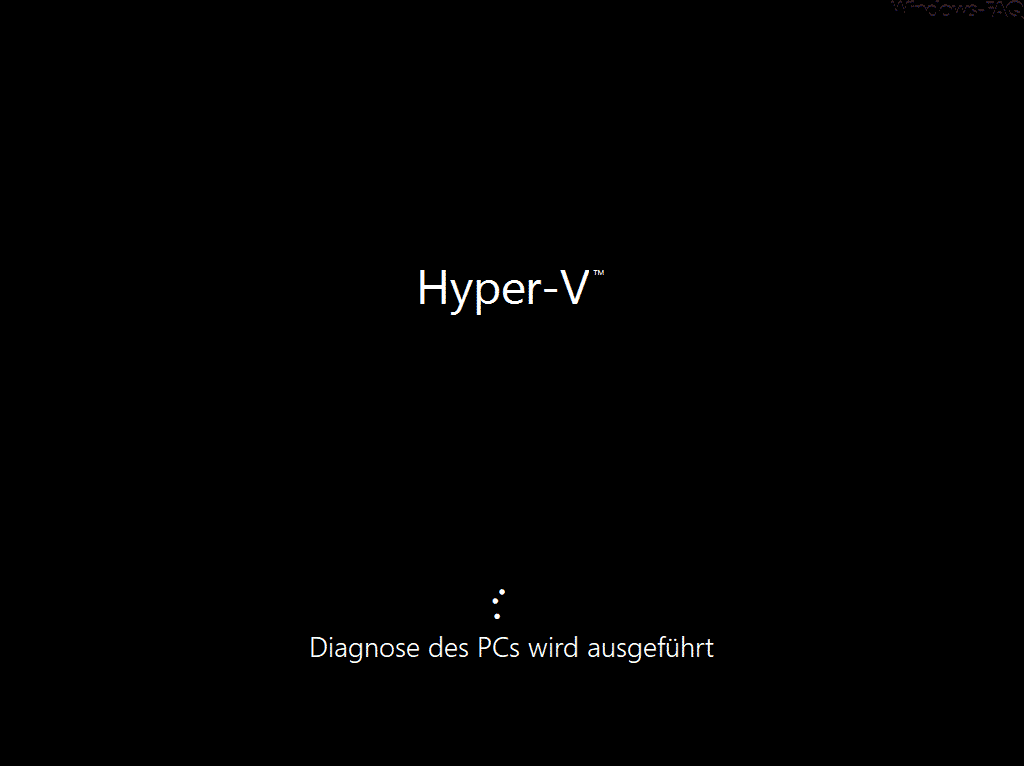 Diagnose des PCs wird ausgeführt