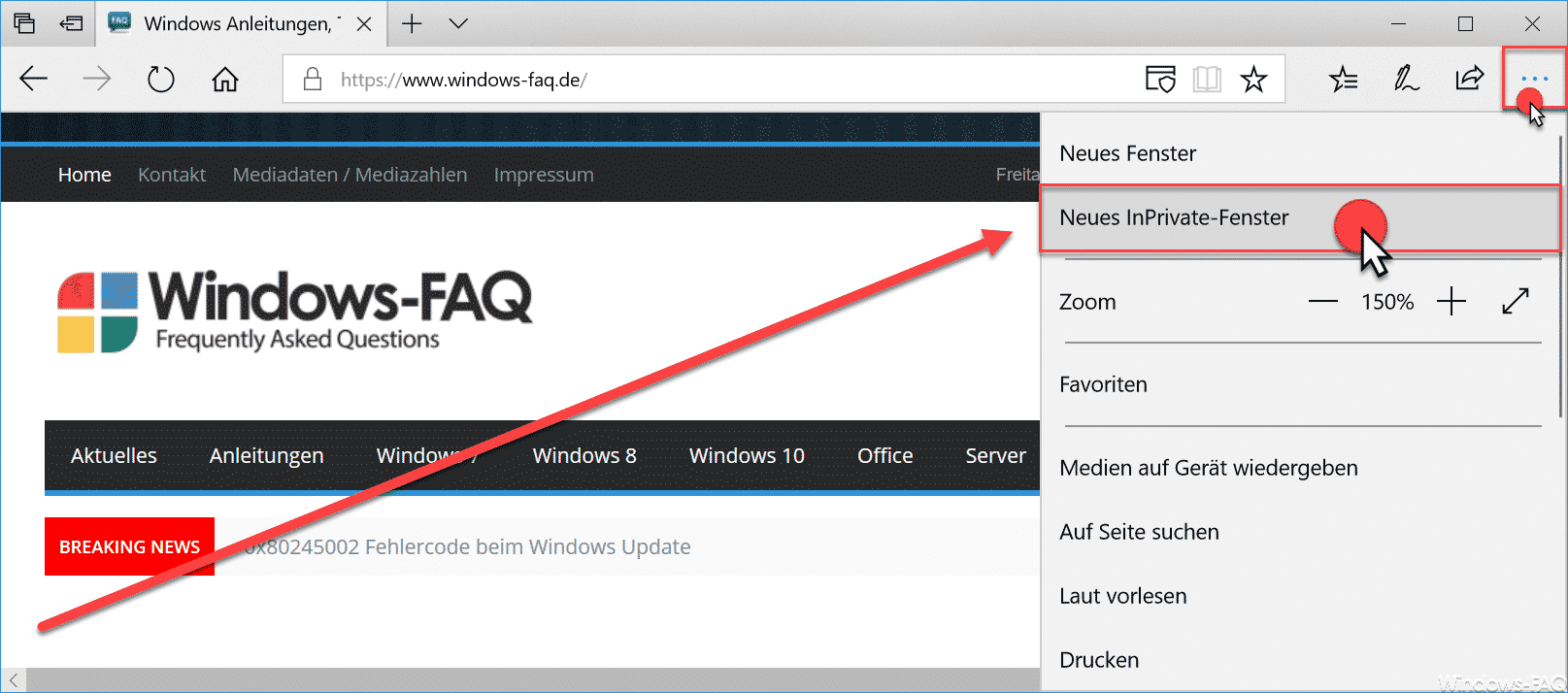 Neues InPrivate-Fenster