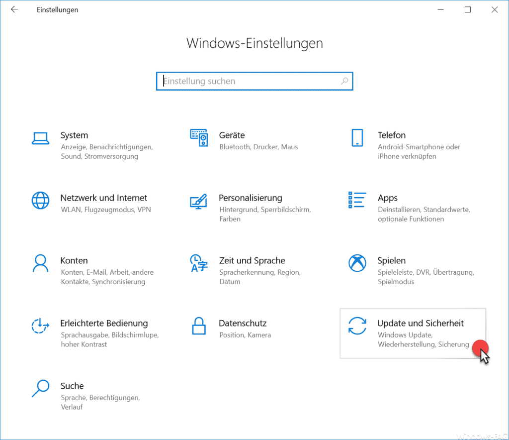 Update und Sicherheit Windows 10