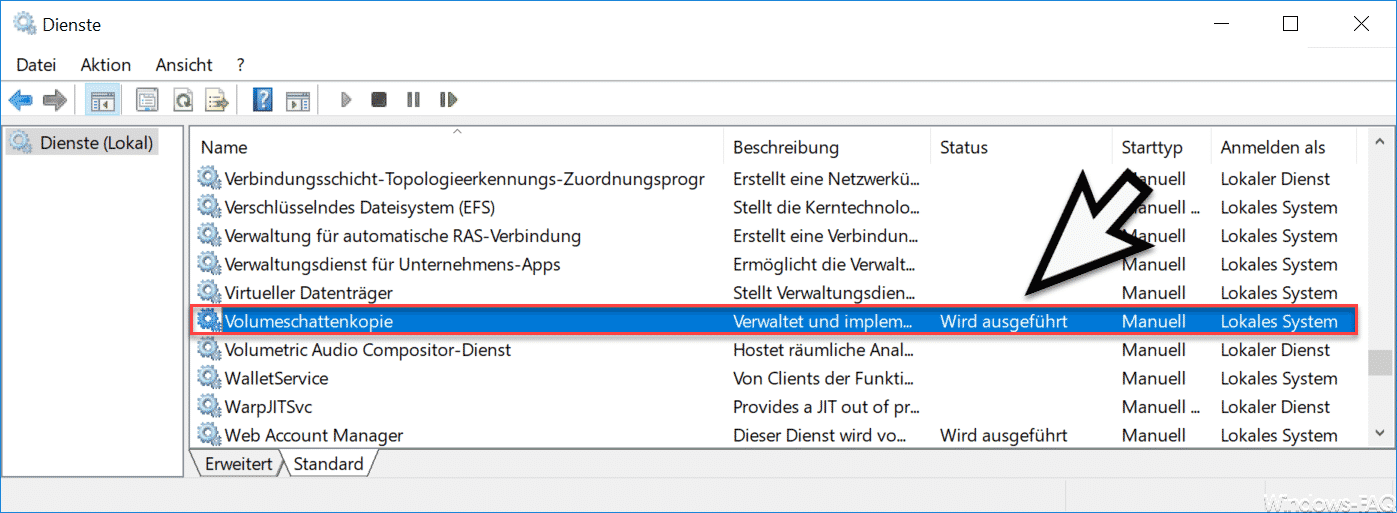 Volumeschattenkopie