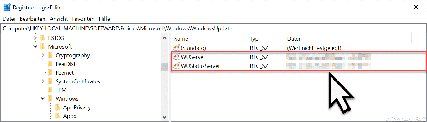 WSUS Registry
