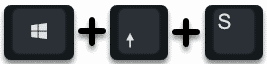 Windows-Taste + Shift (Großschreibetaste) + S