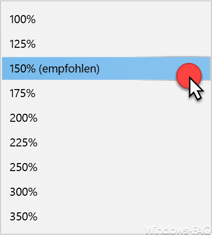 Skalierungseinstellungen