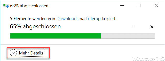 Kopiervorgang mit wenigen Details