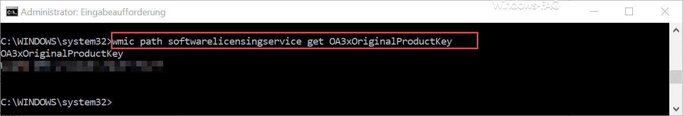 wmic path softwarelicensingservice get OA3xOriginalProductKey