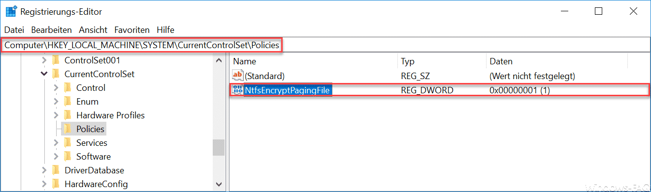 Windows Auslagerungsdatei verschlüsseln