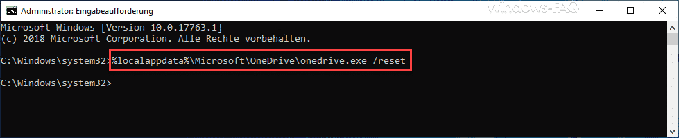 OneDrive Reset