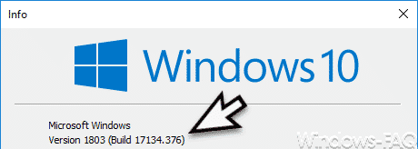 Version 1803 Build 17134.376