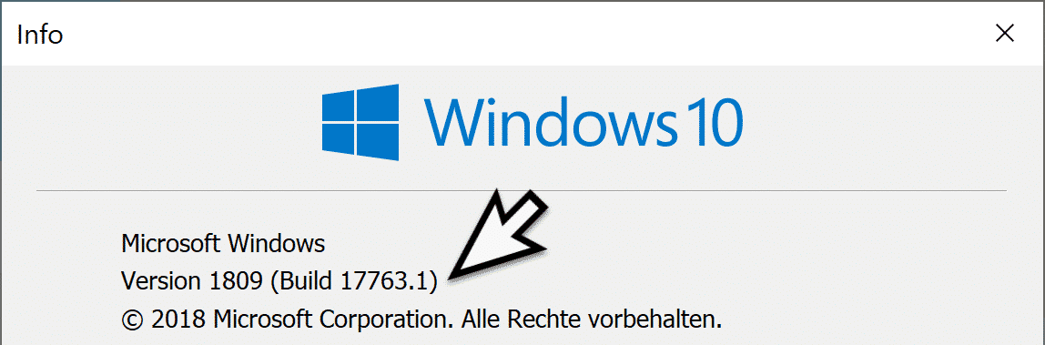 Windows 10 Version 1809 Build 17763.1