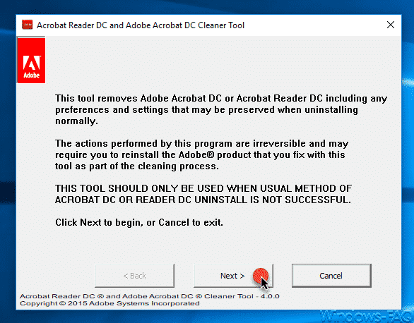 Adobe Acrobat Reader schließt sich sofort nach dem Öffnen wieder