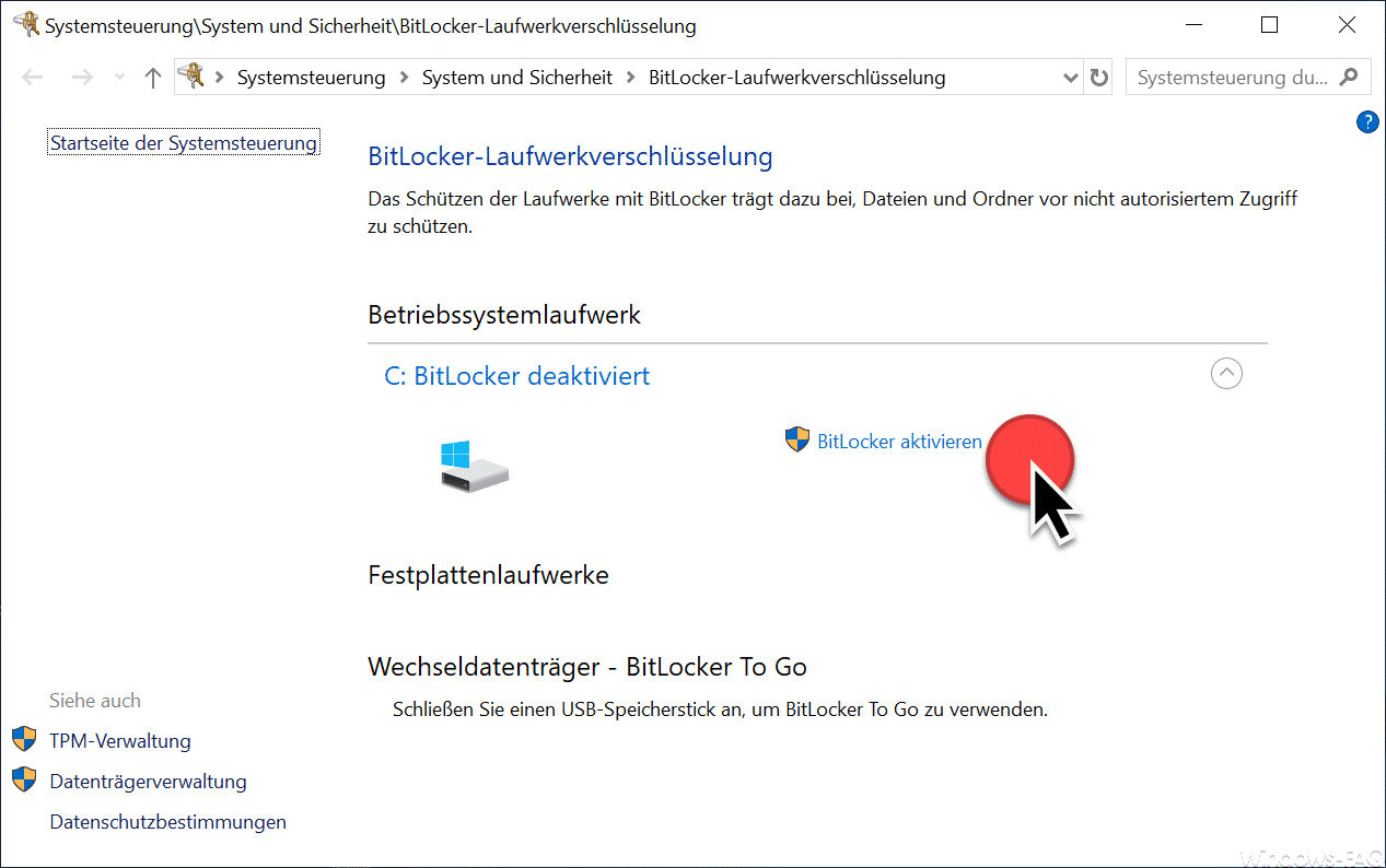Bitlocker aktivieren