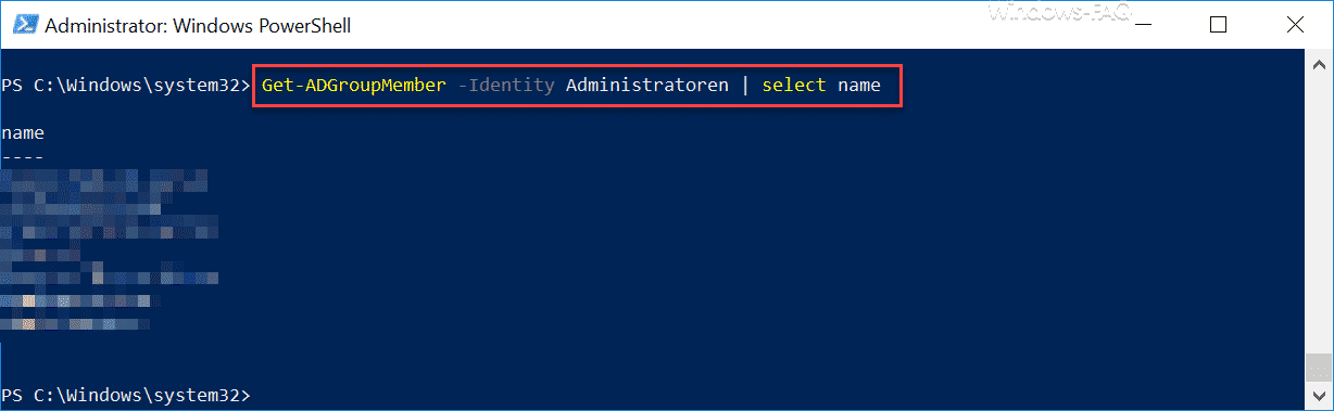 Mitglieder einer AD Gruppe per PowerShell abfragen