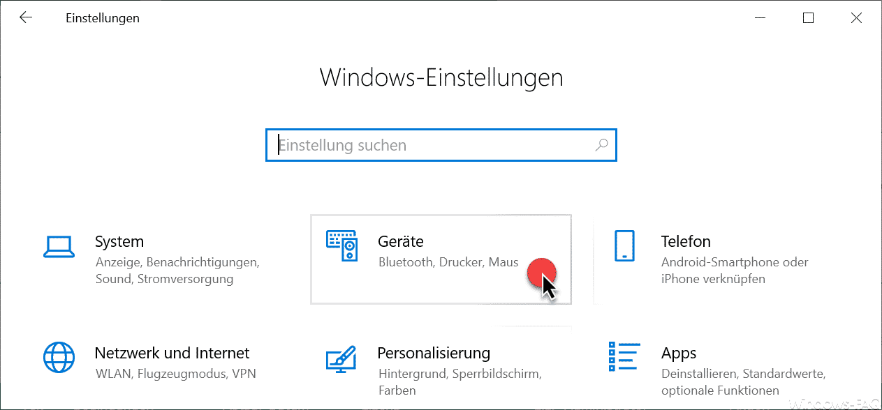Windows Einstellungen Geräte