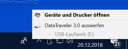 USB Gerät auswerfen