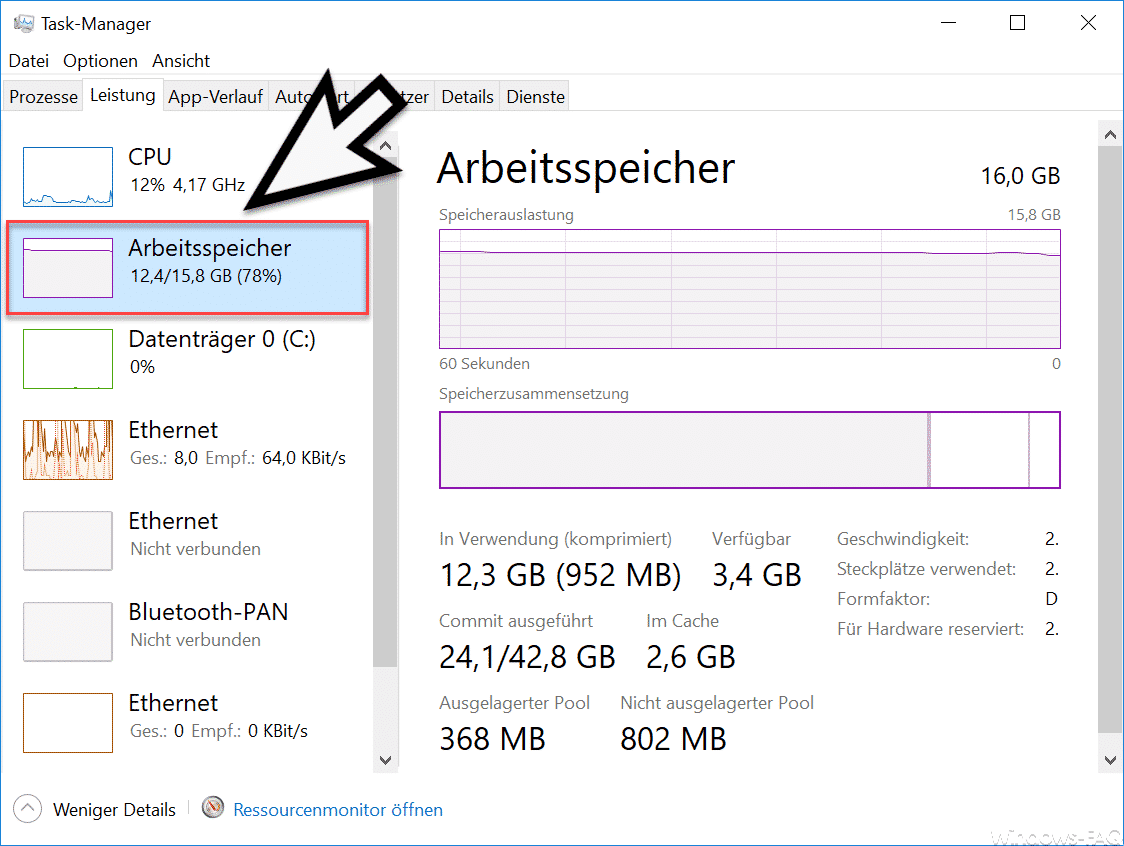 Arbeitsspeicher ausgelastet