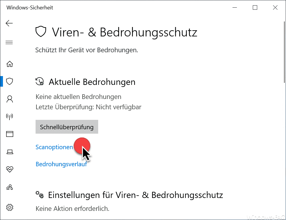 Scanoptionen Windows Sicherheit