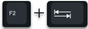 F2 und TAB