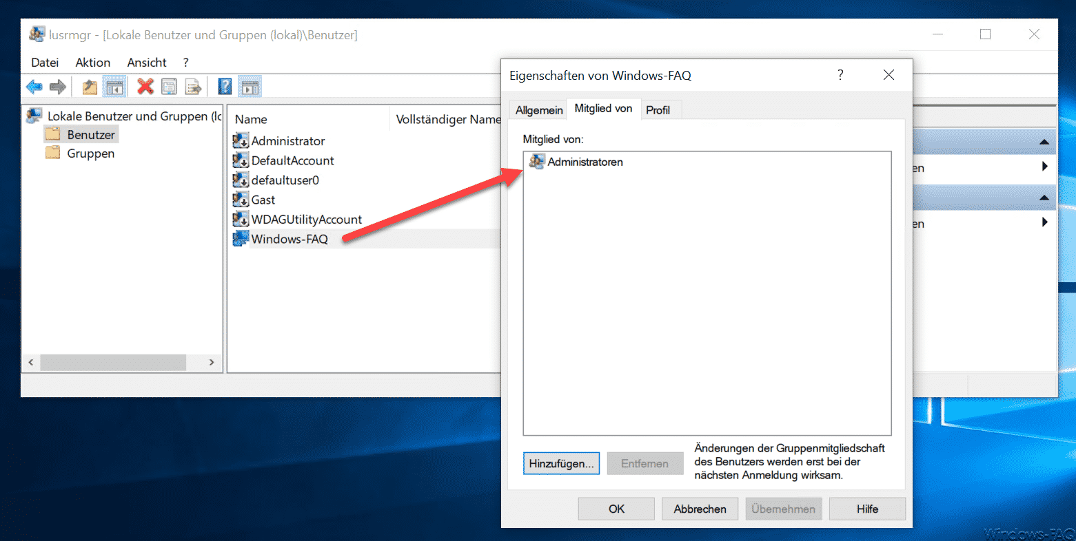 Mitglied von Administratoren