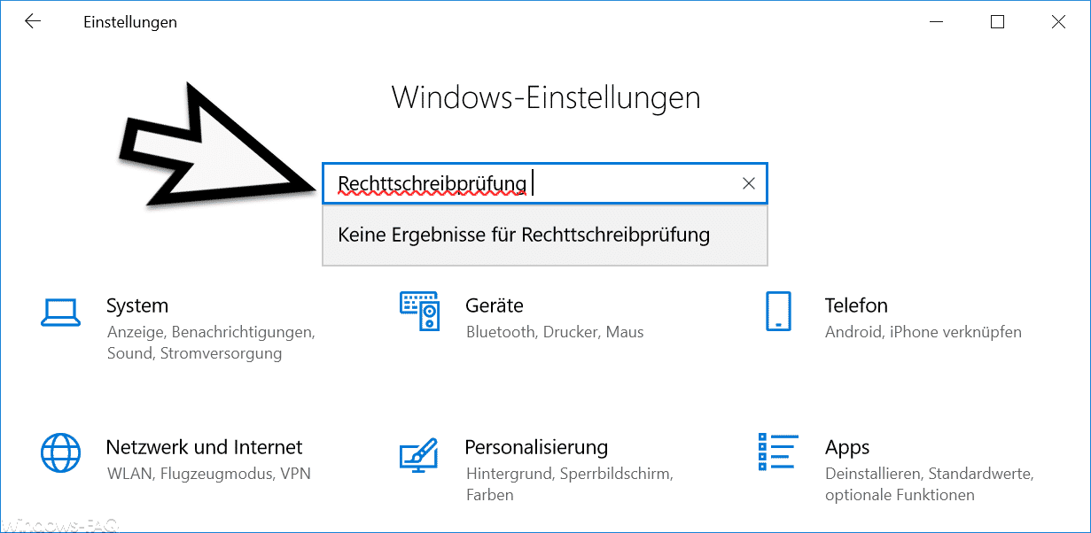 Rechtschreibprüfung rot unterstrichen