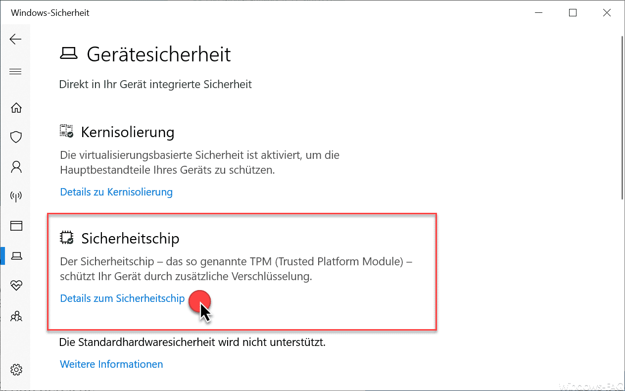 TPM Details zum Sicherheitschip