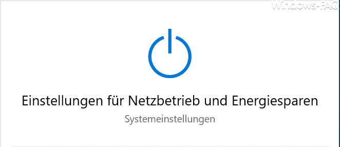 Energieeinstellungen