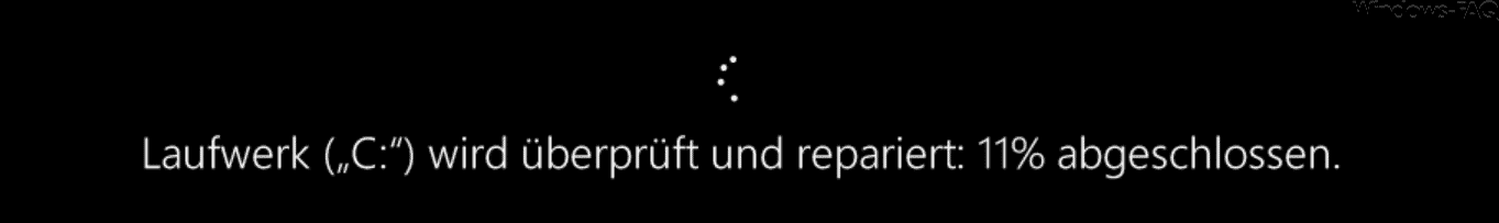 Laufwerk wird überprüft und repariert