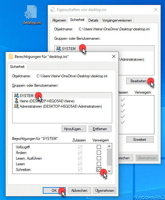 desktop.ini Berechtigungen