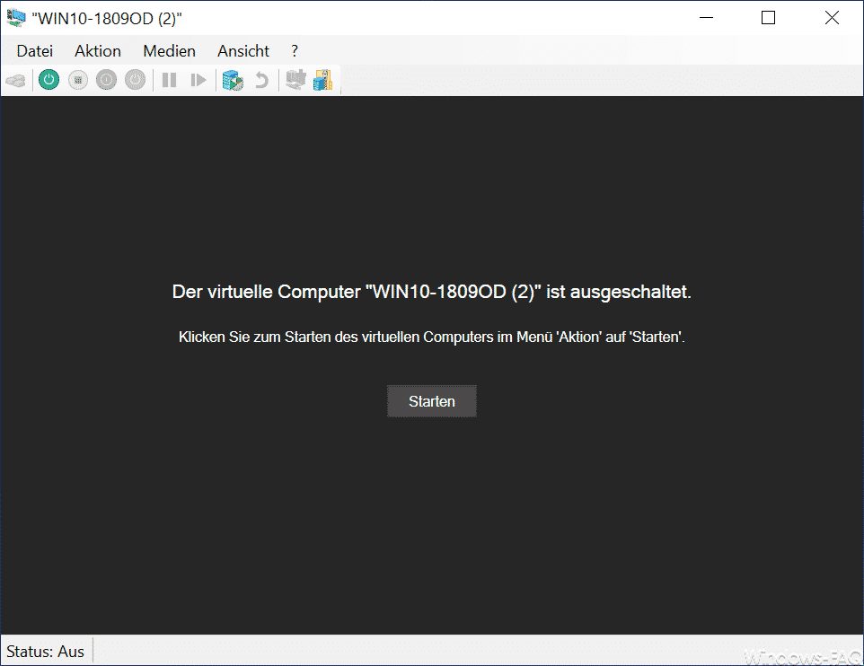 Geteilte VM in Hyper-V importiert