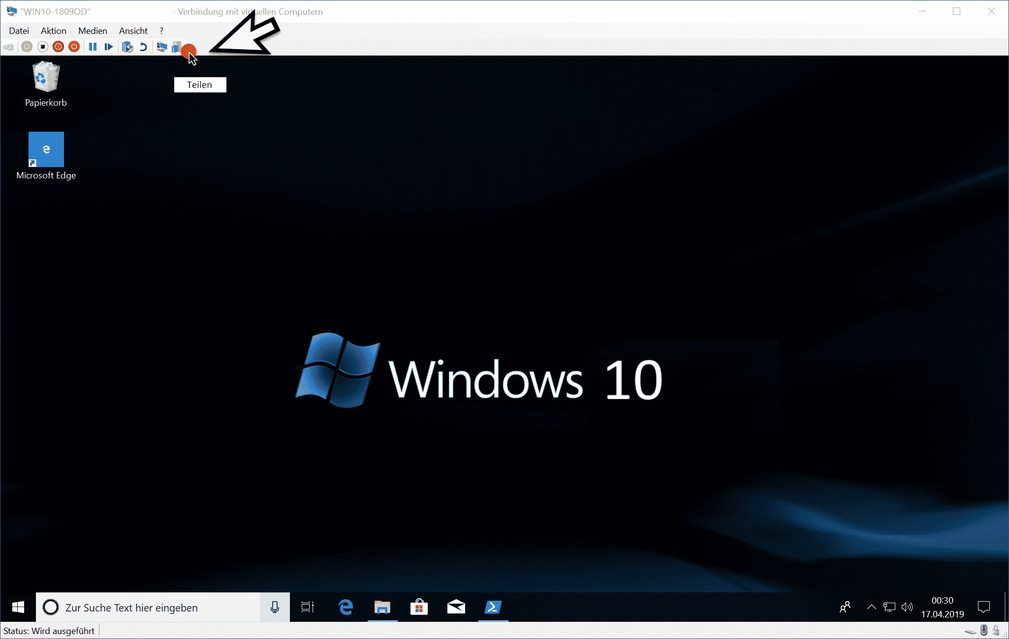 Hyper-V VM teilen