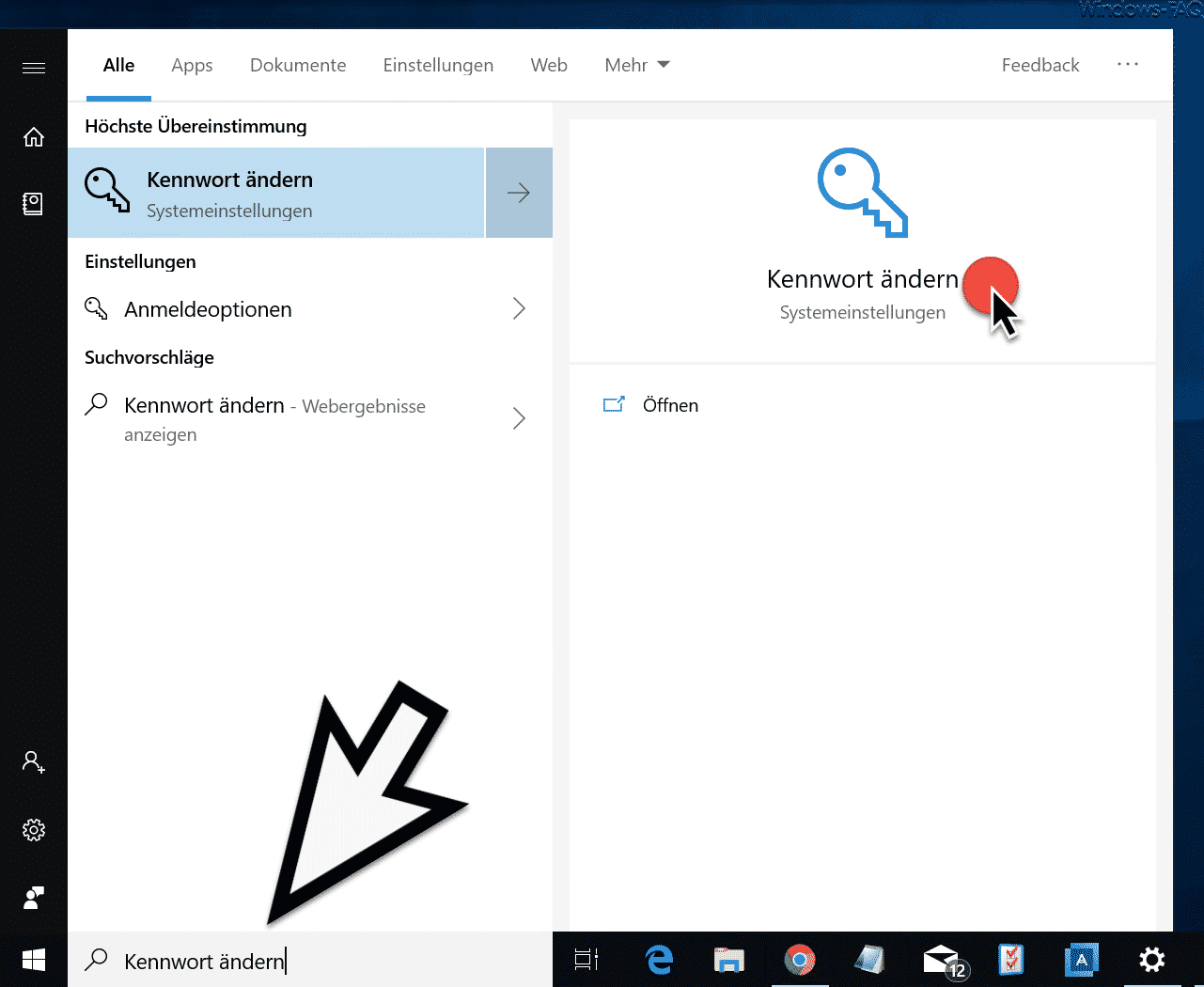 Kennwort ändern Windows 10