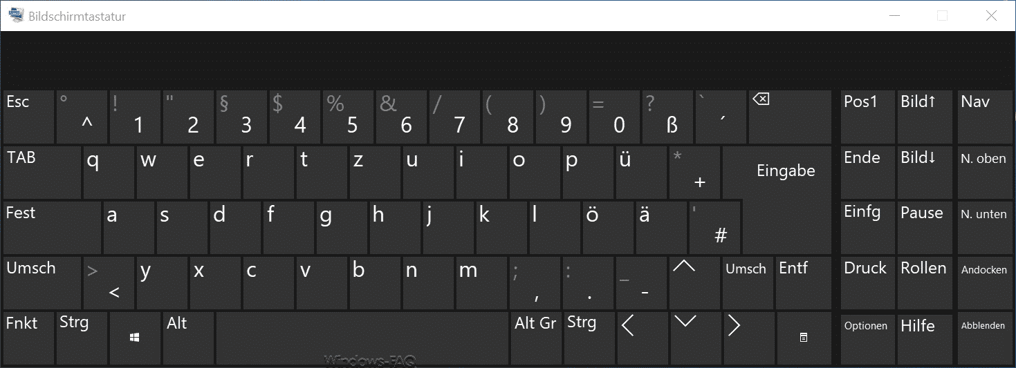 Bildschirmtastatur deaktivieren bei Windows 10