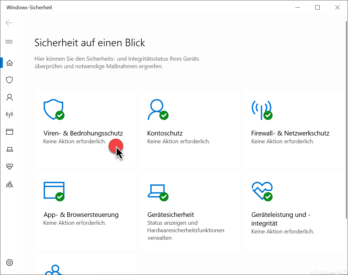 Windows-Sicherheit Viren- und Bedrohungsschutz