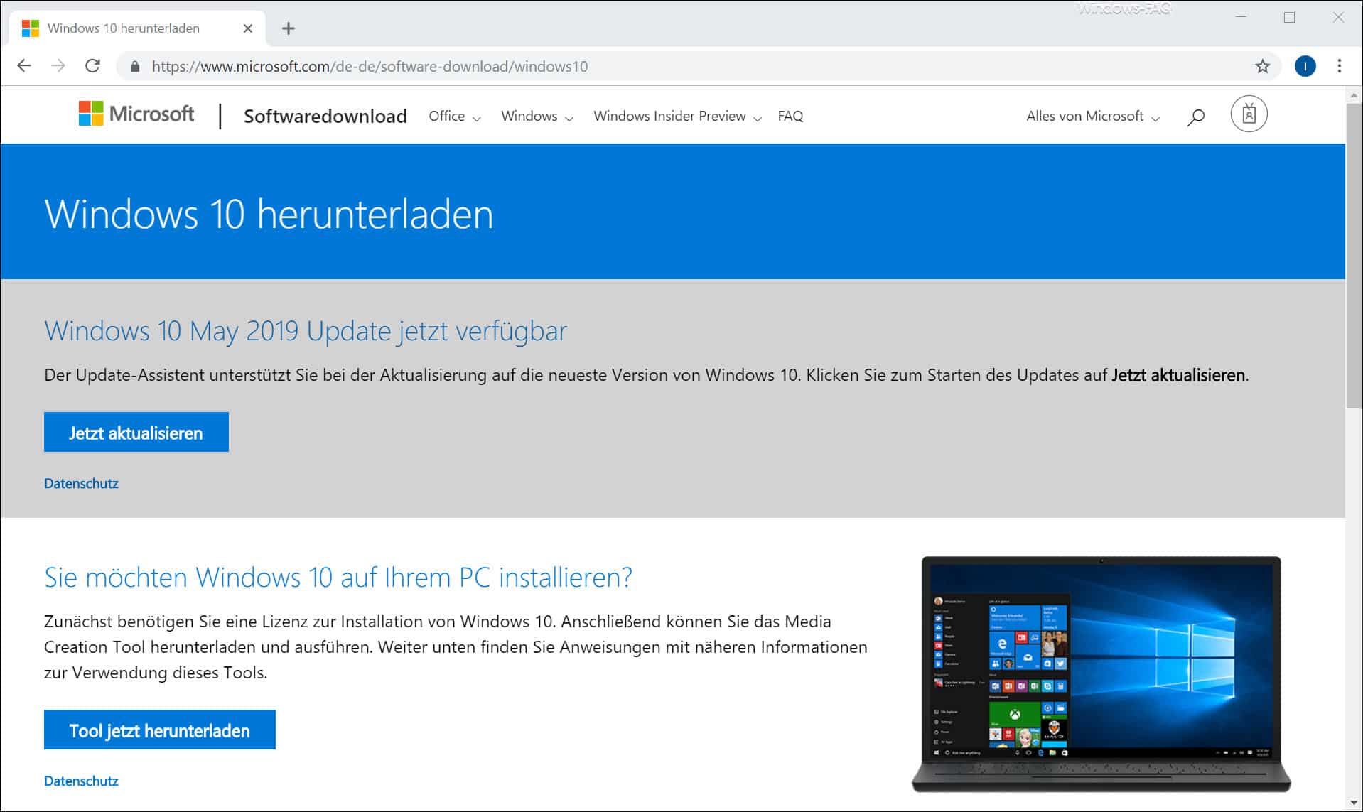 Download Windows 10 Version 1903