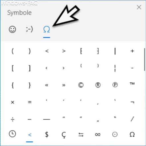 Symbole einfügen